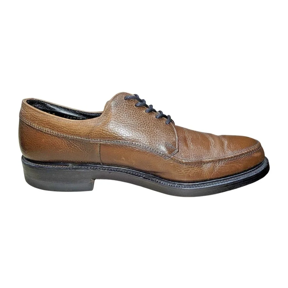 Vtg Weyenburg Massagic Men's Brown Leather Dress Shoes Oxfords Silk Label Size 8